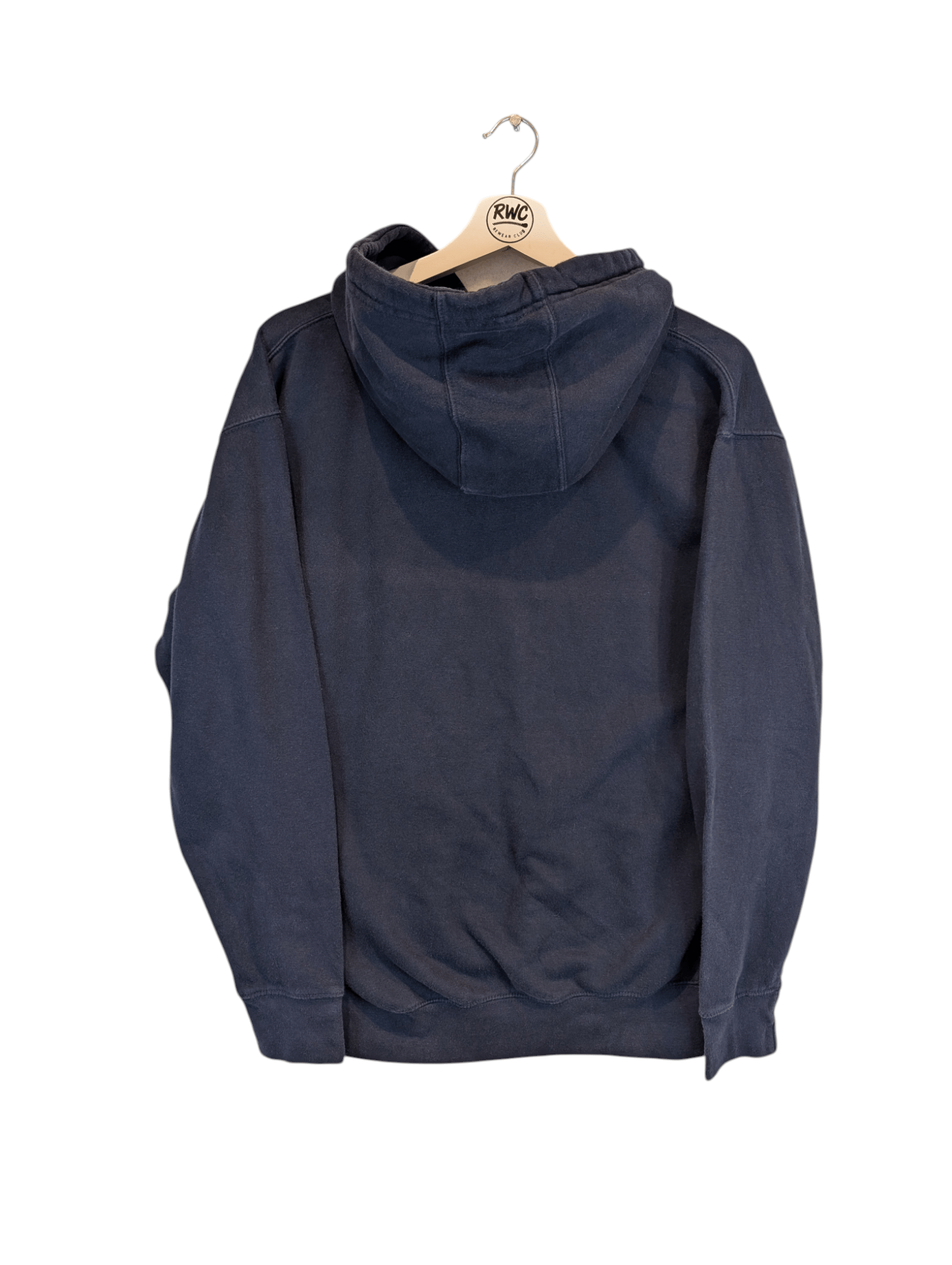 Nike Men's Logo Navy Hoodie Jumper Size Medium - REWEAR CLUB