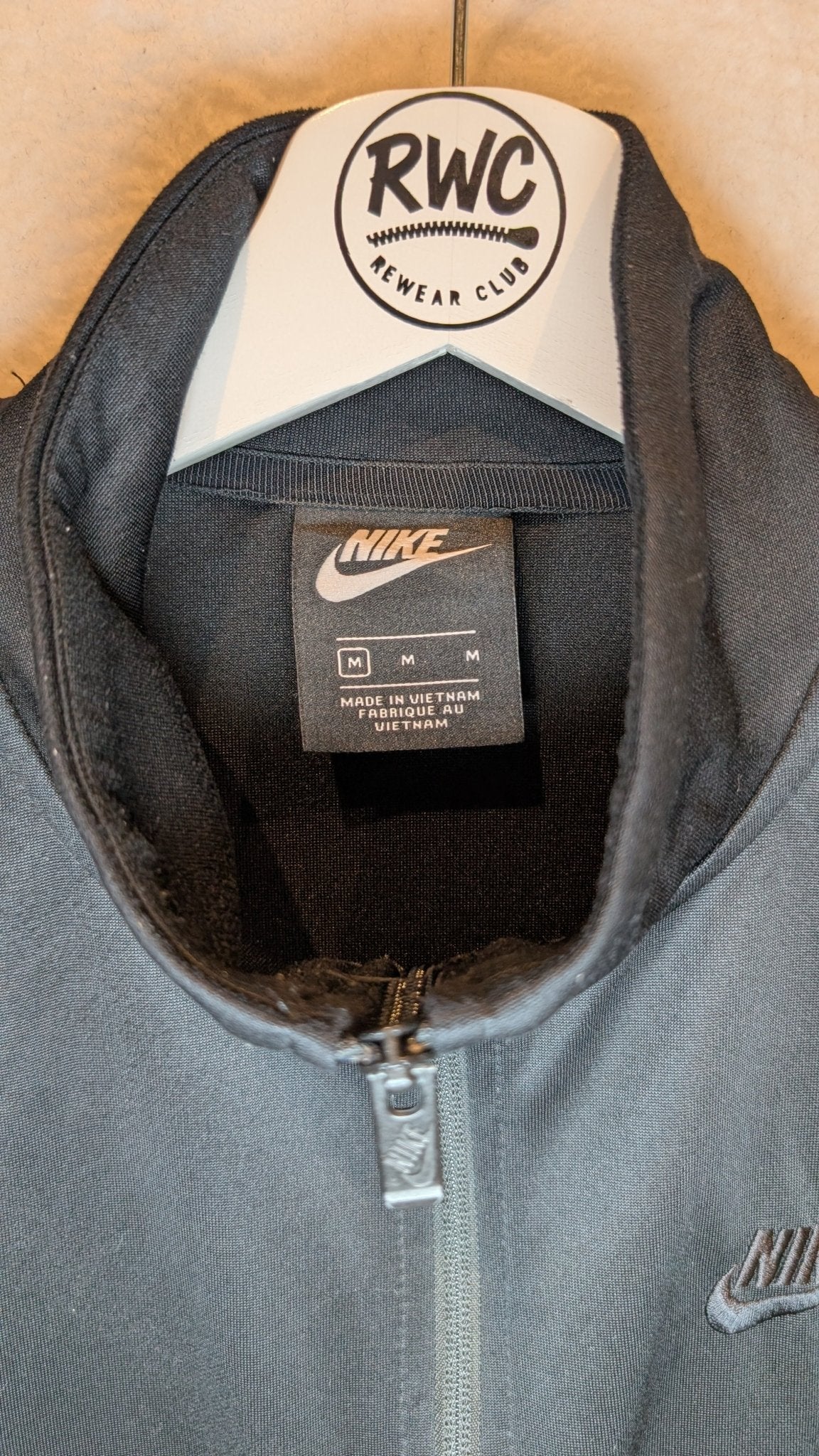 Nike Sportswear Swoosh Taped Track Jacket Black - REWEAR CLUB