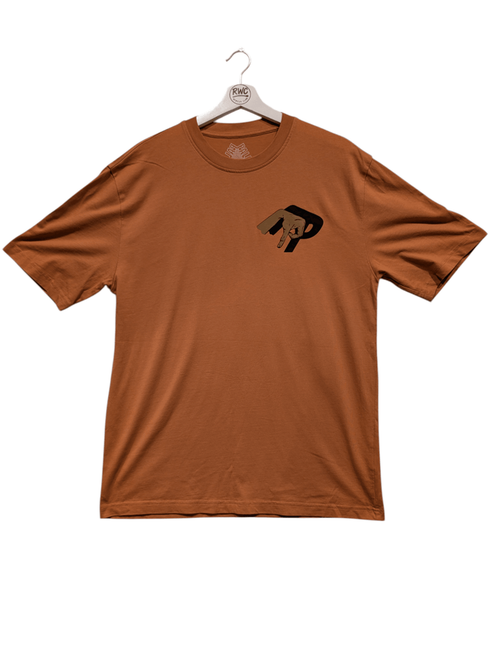 Palace Men's Oversized "Valley Of The Shadows" T-shirt "Caramel" Size Large