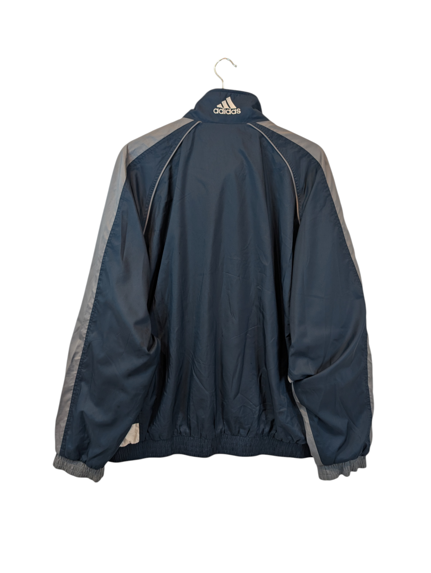 Vintage Adidas Men's Logo Navy / Grey Jacket Size Extra Large