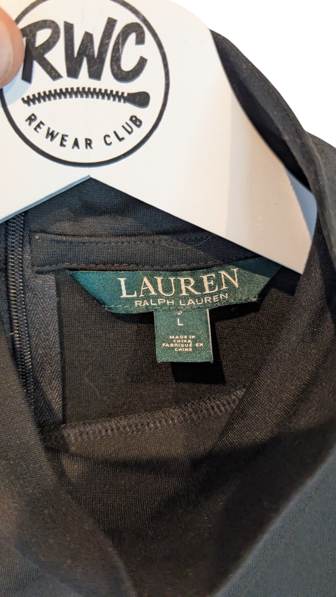 Ralph Lauren Women's Long Sleeved Tunic Top Black Size Large