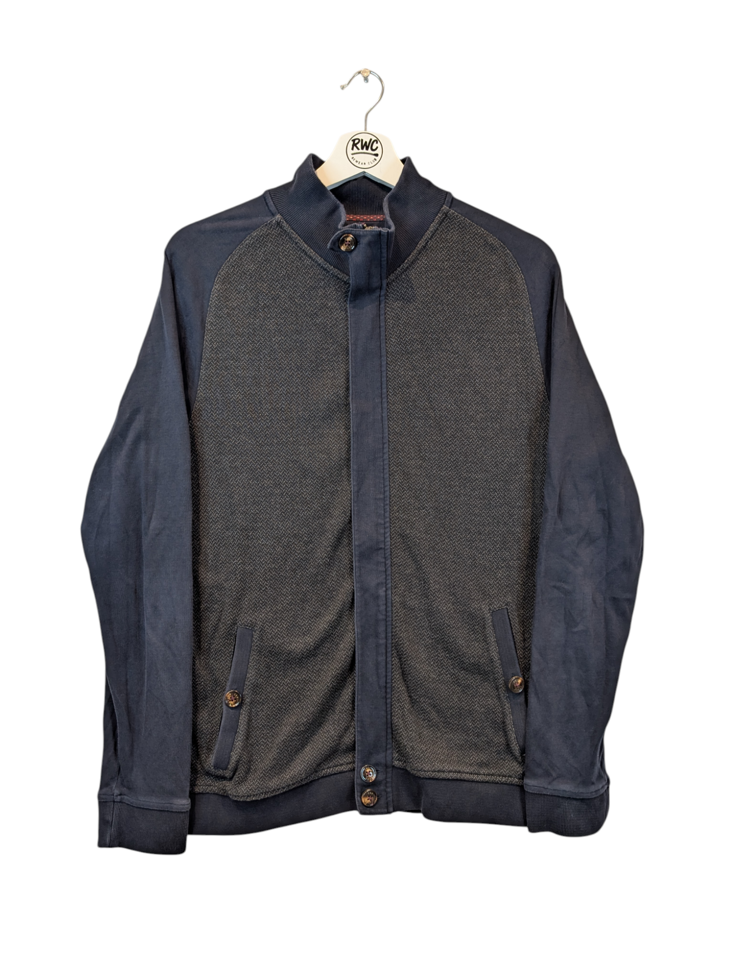 Ted Baker Men's Navy Pattern Jacket Size 4 (Medium)