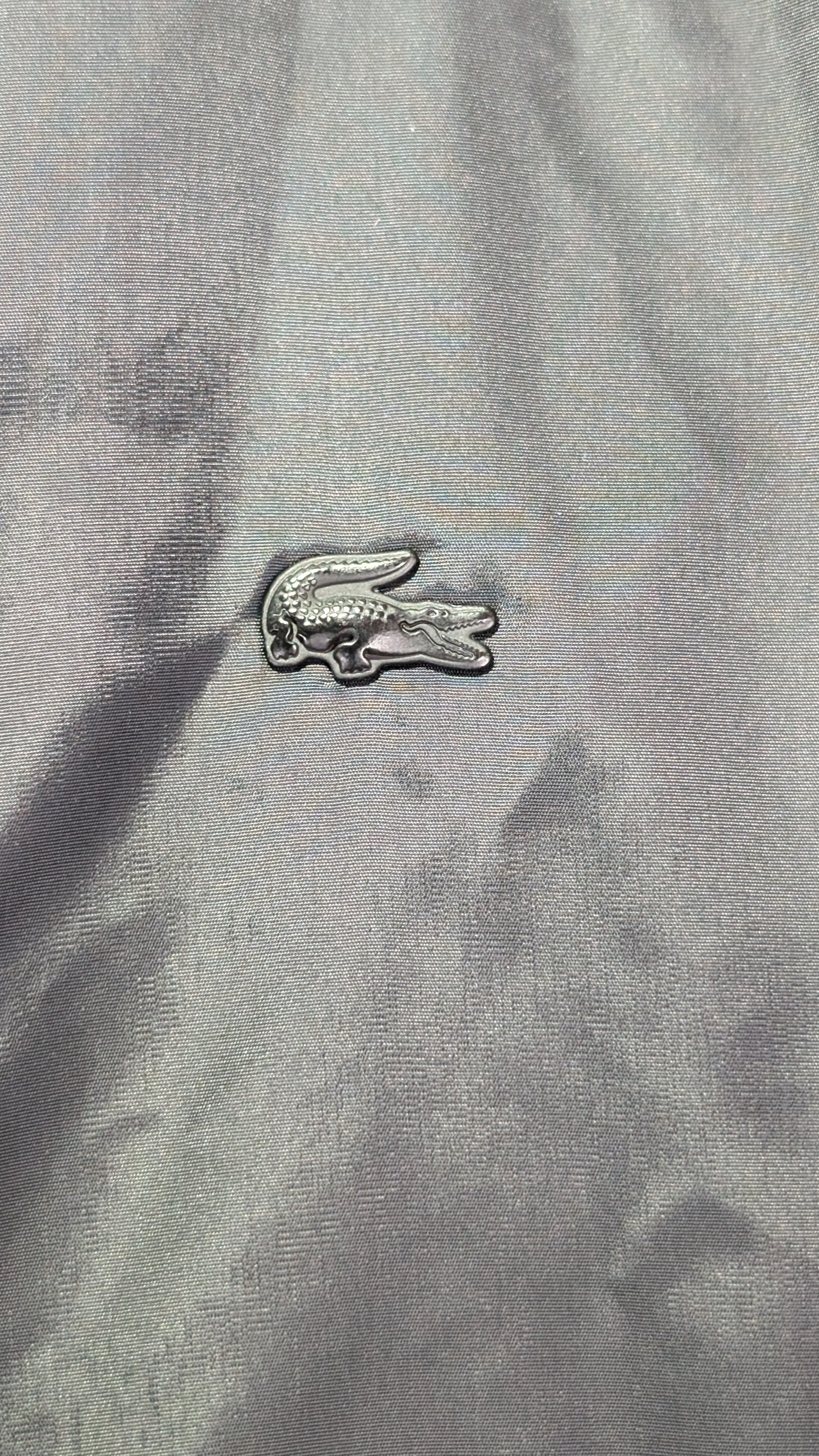 Vintage Men's Lacoste Reversible Bomber Jacket Black Size (L/XL) 58/8