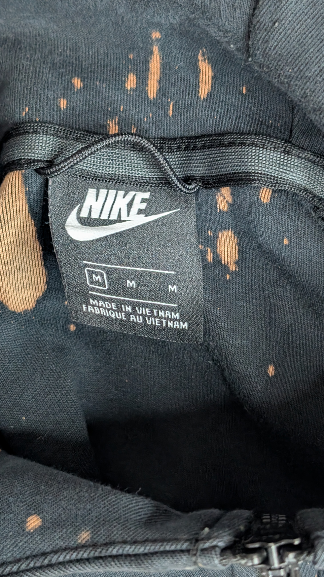 Nike Men's Hoodie Tye Dye Black Size Medium