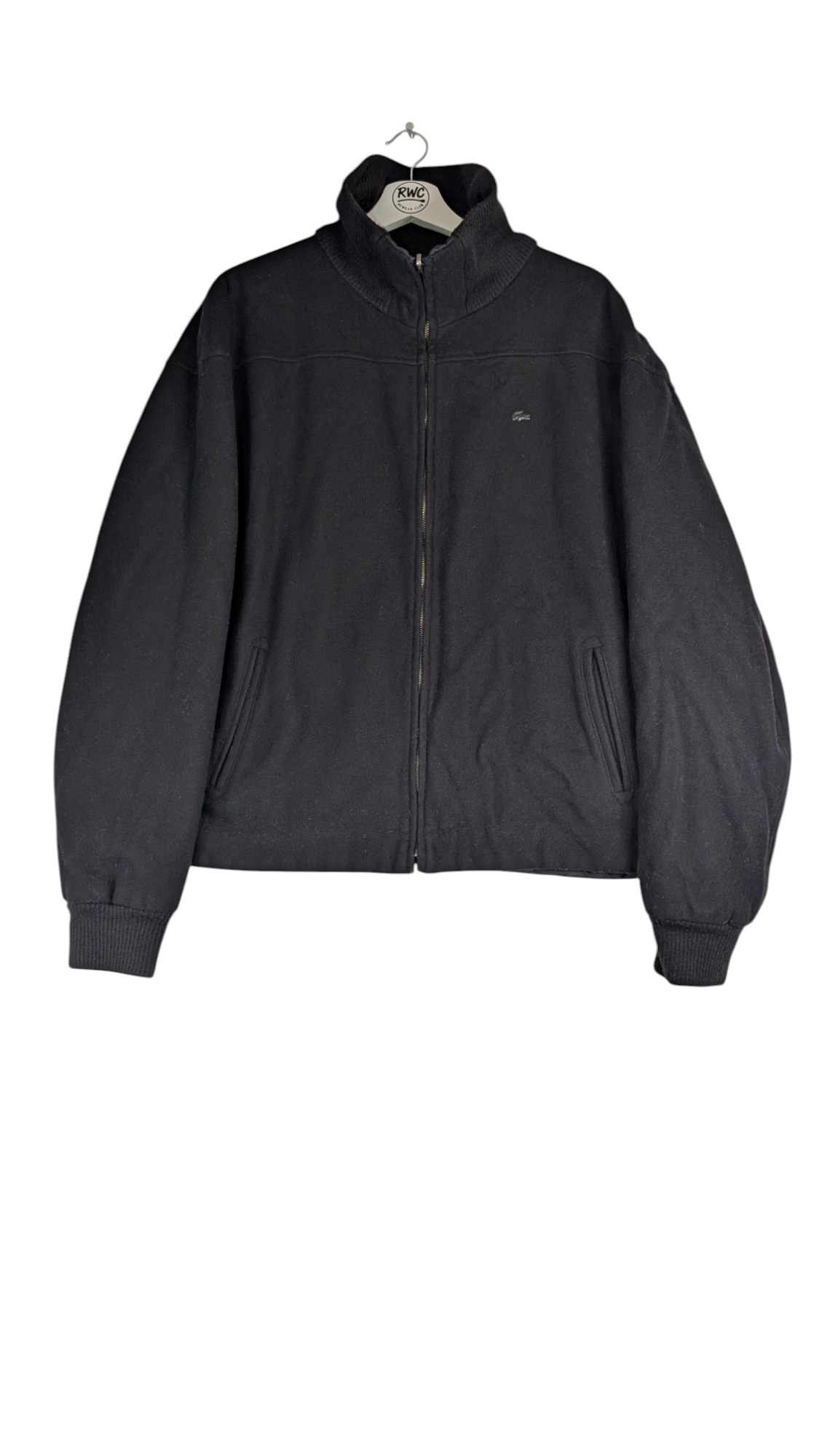 Vintage Men's Lacoste Reversible Bomber Jacket Black Size (L/XL) 58/8