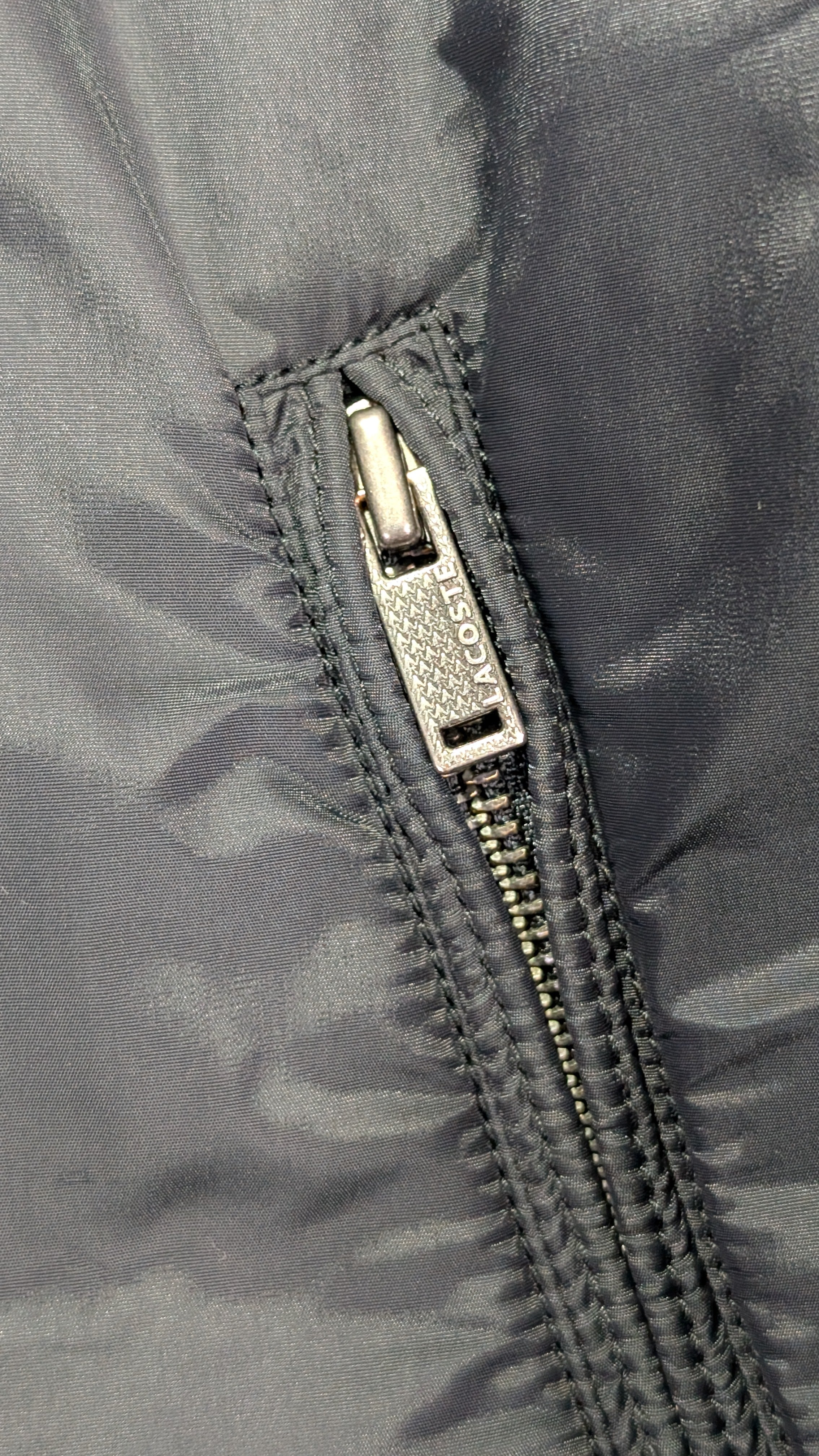 Vintage Men's Lacoste Reversible Bomber Jacket Black Size (L/XL) 58/8