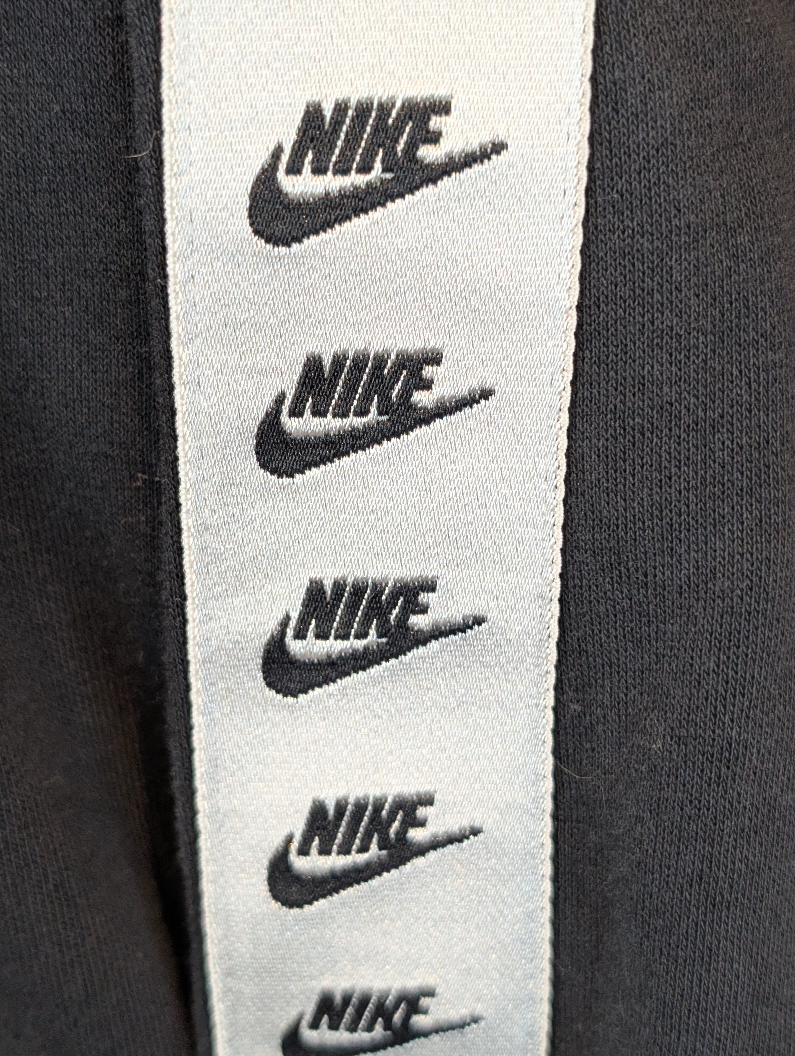 Nike Men's Logo Tape Sleve Hoodie Black Size Large