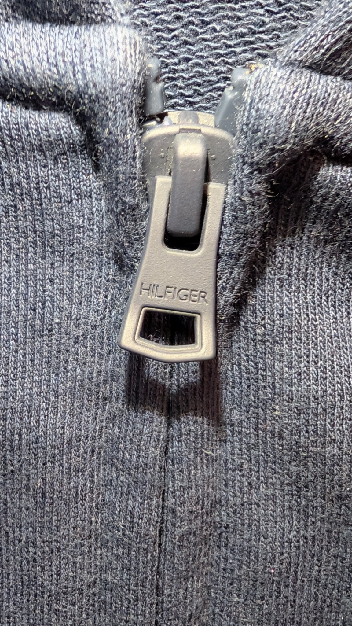 Tommy Hilfiger Full Zip Tape Hoodie Navy - REWEAR CLUB