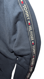 Tommy Hilfiger Full Zip Tape Hoodie Navy - REWEAR CLUB