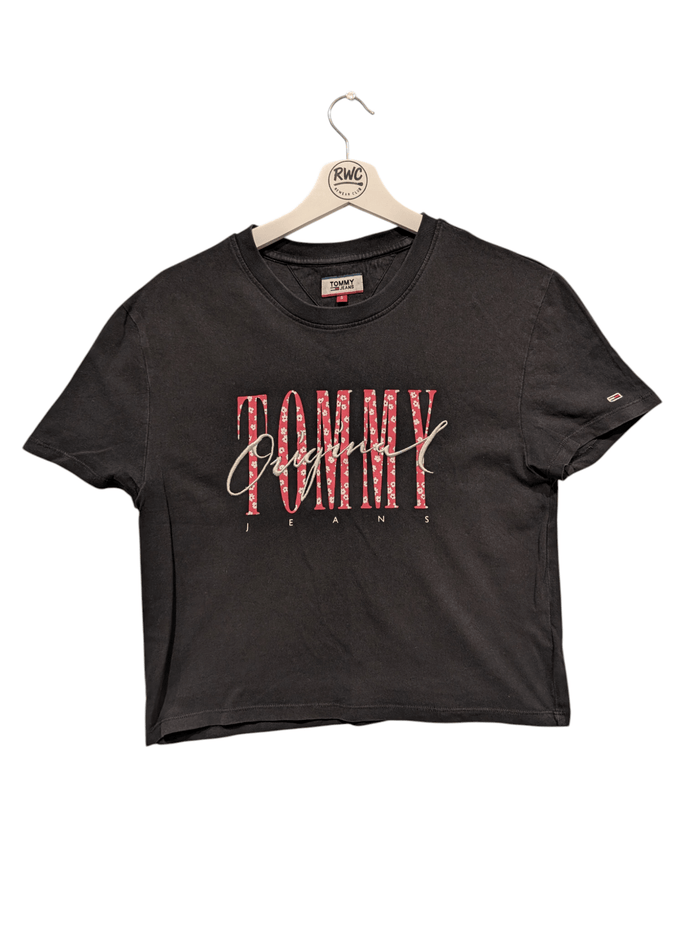 Tommy Hilfiger Jeans Women's Crop Tee Black Size Small
