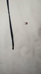 Tommy Hilfiger Tape Logo Hoodie White - REWEAR CLUB