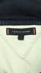 Tommy Hilfiger Tape Logo Hoodie White - REWEAR CLUB
