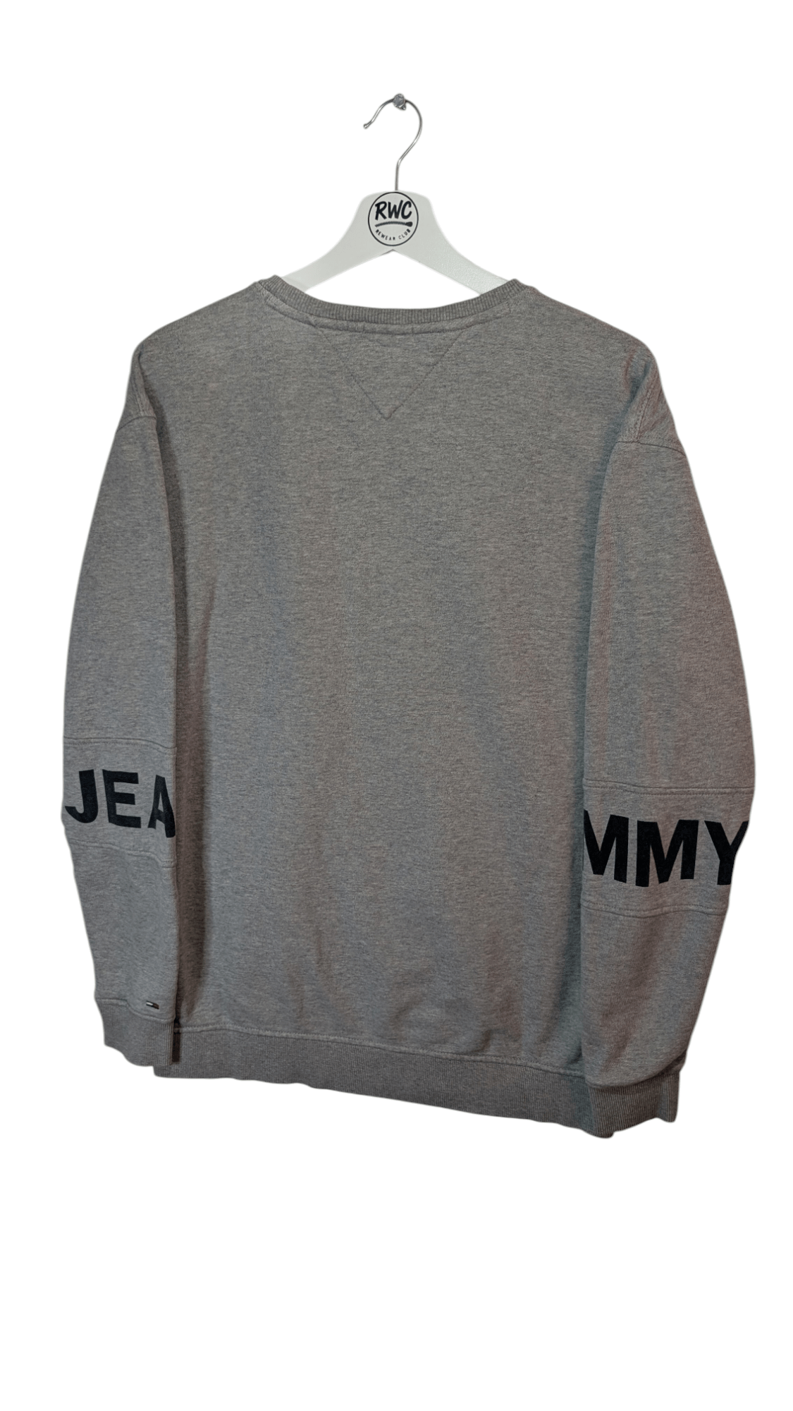 Tommy Jeans Relaxed Fit Crew Jumper Grey - REWEAR CLUB