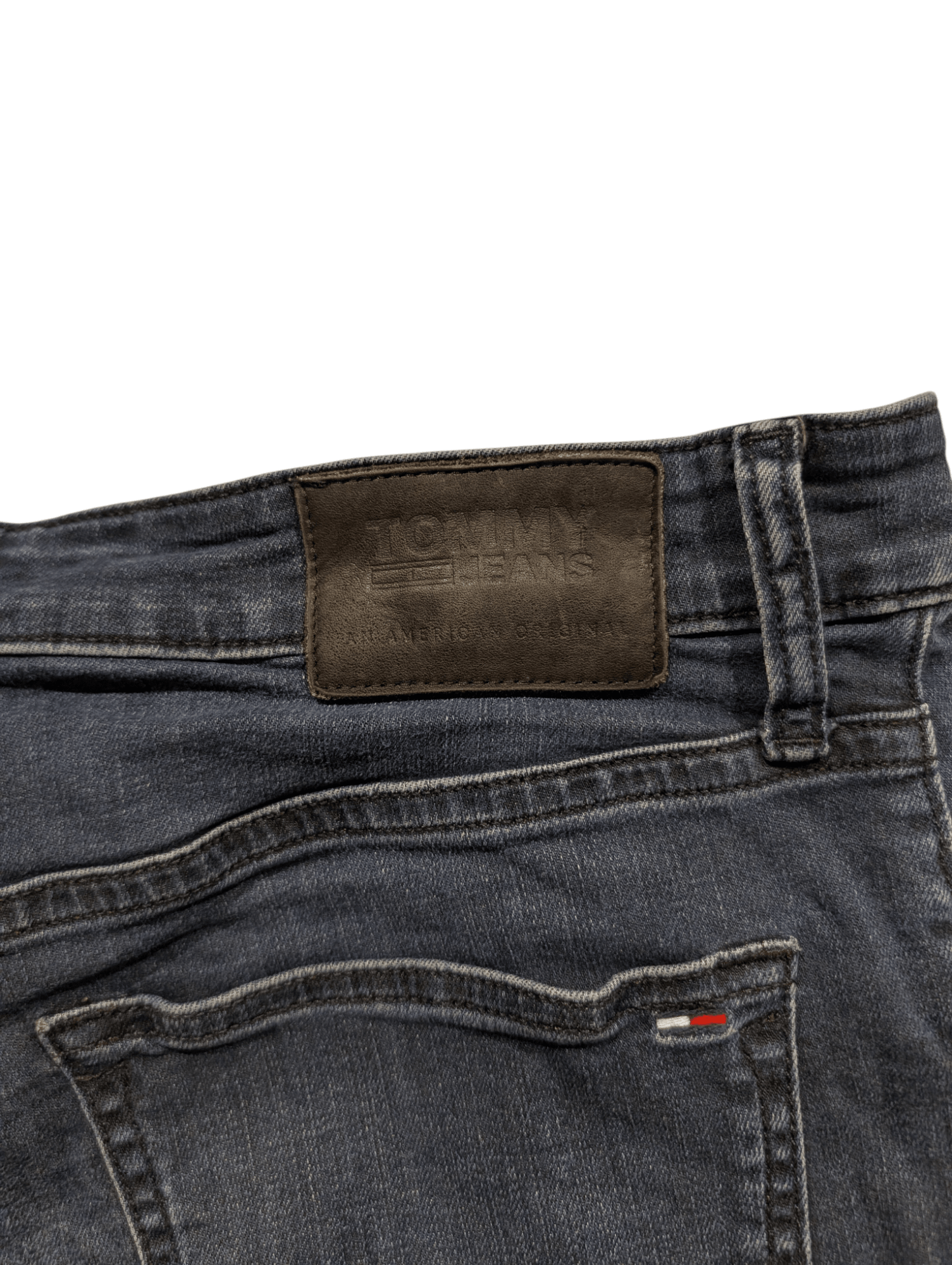 Tommy Jeans Skinny Simon Blue Denim Mens Jeans W34 L30 Stretch Fit - REWEAR CLUB