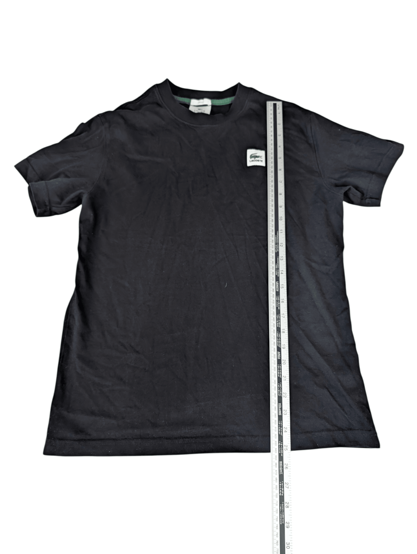 Unisex Oversize Lacoste Live Black T-shirt Size Small - REWEAR CLUB