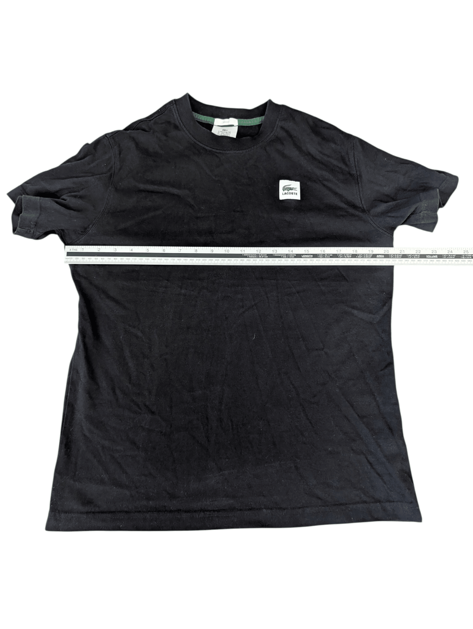 Unisex Oversize Lacoste Live Black T-shirt Size Small - REWEAR CLUB