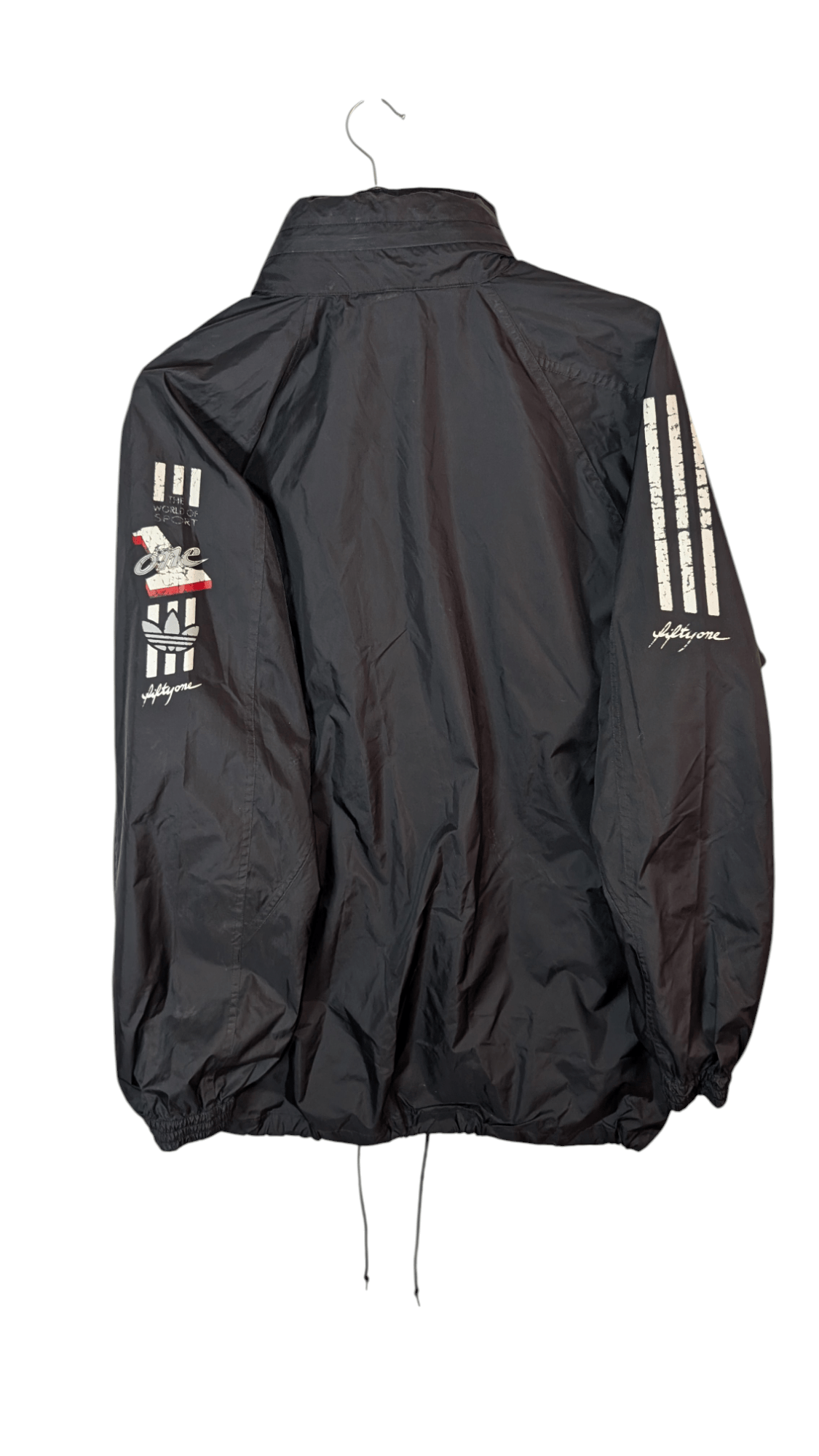 Vintage Adidas Rain Jacket "FiftyOne" 90s Black - REWEAR CLUB