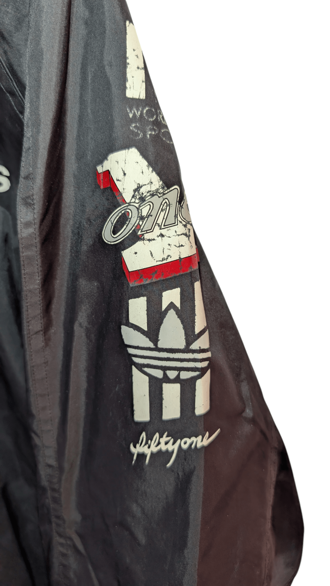 Vintage Adidas Rain Jacket "FiftyOne" 90s Black - REWEAR CLUB