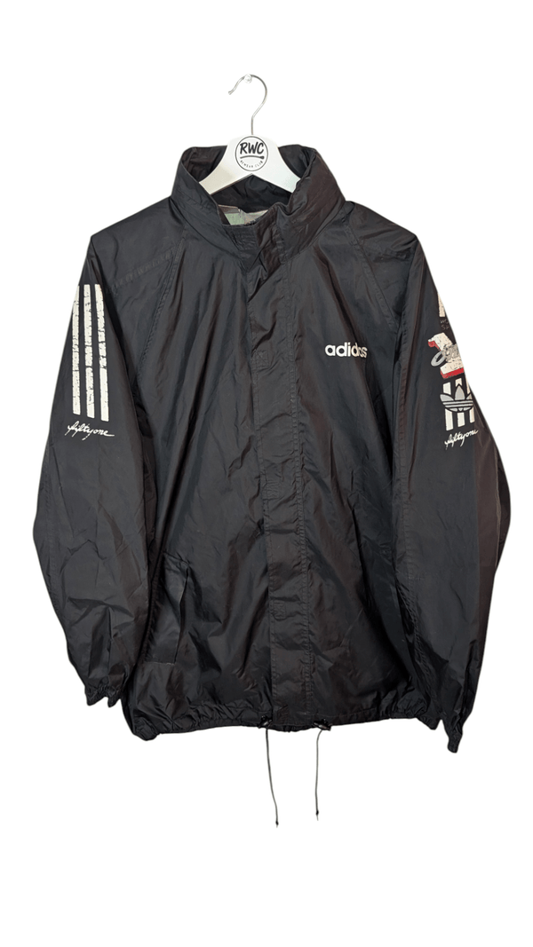Vintage Adidas Men's Rain Jacket "FiftyOne" 90s Black Size 40/42