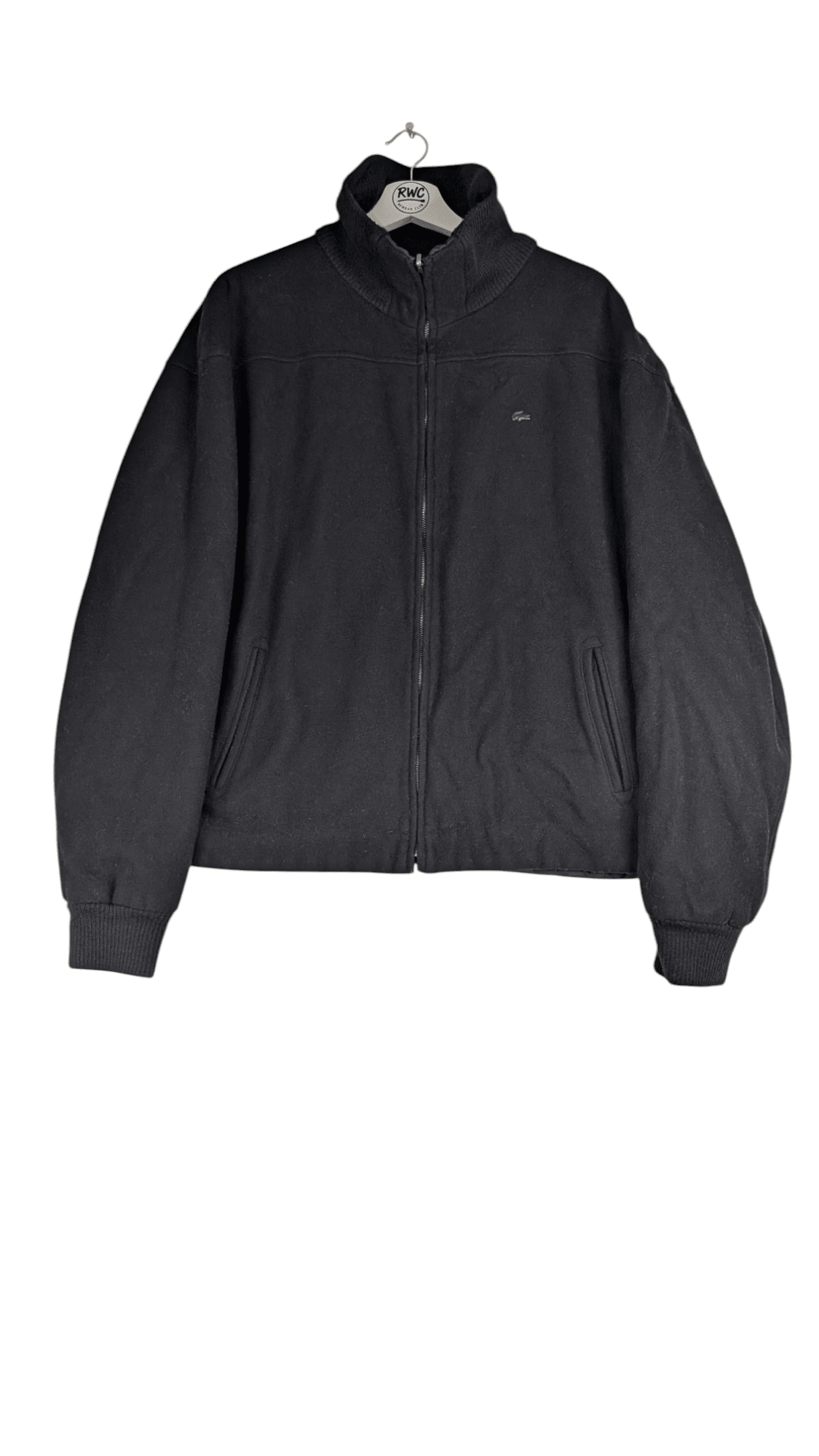 Vintage Men's Lacoste Reversible Bomber Jacket Black Size (L/XL) 58/8 - REWEAR CLUB