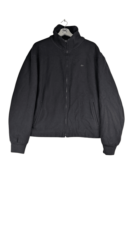 Vintage Men's Lacoste Reversible Bomber Jacket Black Size (L/XL) 58/8 - REWEAR CLUB